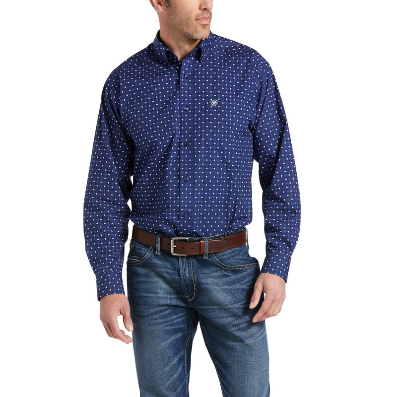 Camisas Ariat Bedell Classic Fit Azules Hombre - Chile 480-NKSZUJ